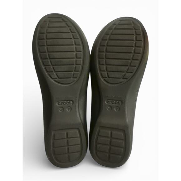 CROCS Flats Womens Gianna Bow Black Slip On Ballet Size 7 - Picture 6 of 9